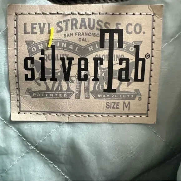 Levis Silver tab trucker jean jacket Gray Denim Jacket size M - Picture 4 of 4